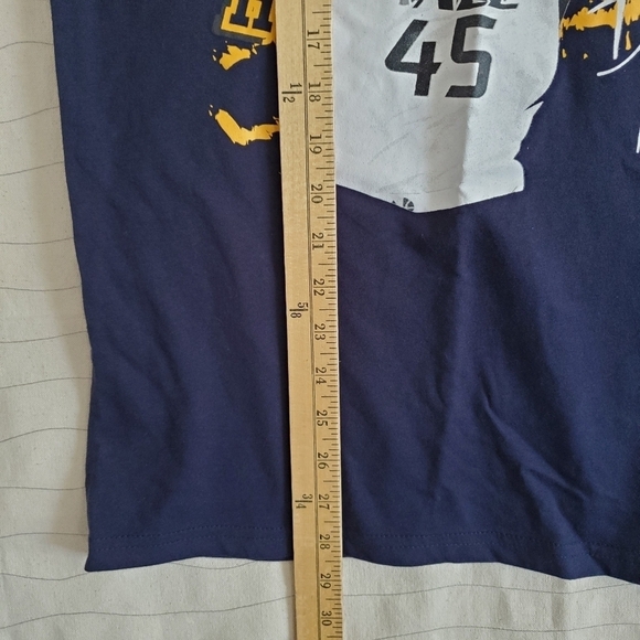 NBA Mens Donovan Mitchell #45 Utah Jazz Navy Blue T-shirt Size Medium - Picture 3 of 8